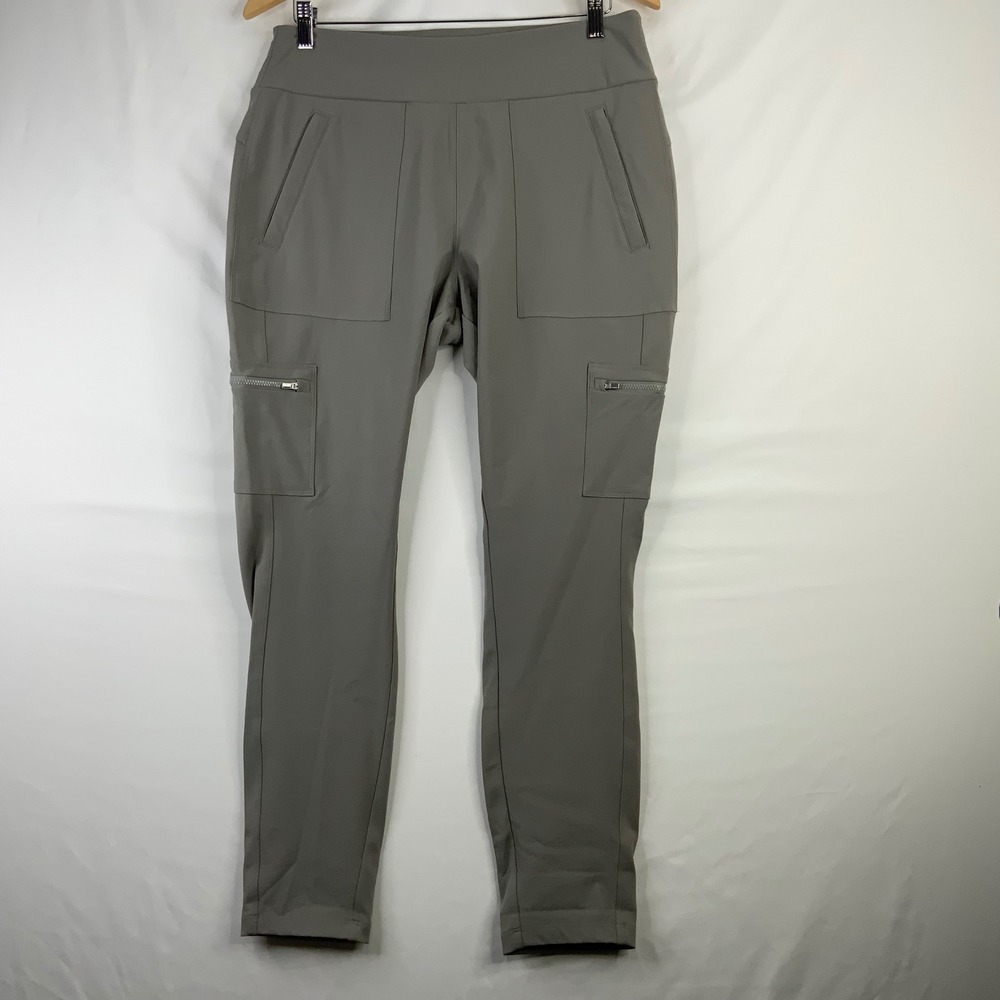 Athleta Headlands Hybrid Cargo Pants Gray High Rise Utility Hiking Women 14